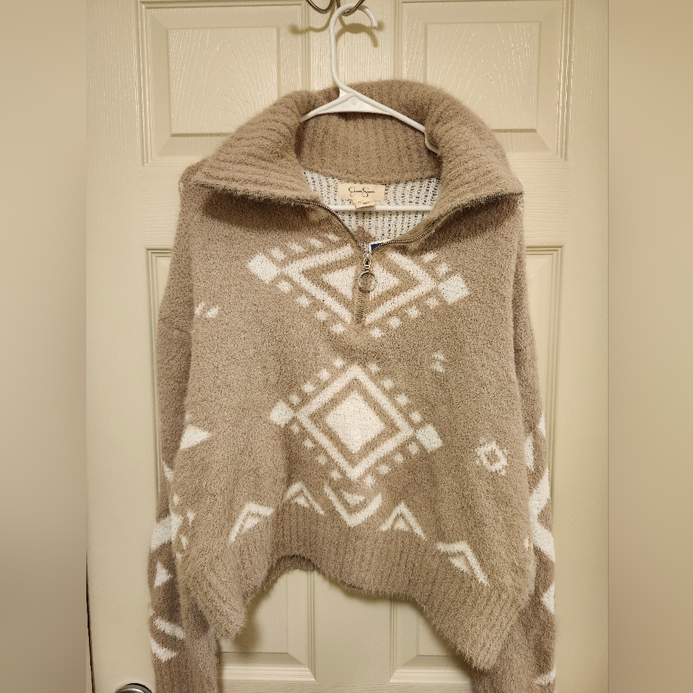 Jessica Simpson half zip sweater